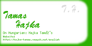 tamas hajka business card